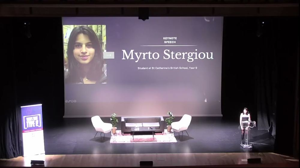 Keynote speaker at the lectern during the 2025 Who’s That Type 1? event